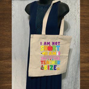 Preschool Teacher Double Strap Shoulder Cotton Canvas Tote Bag